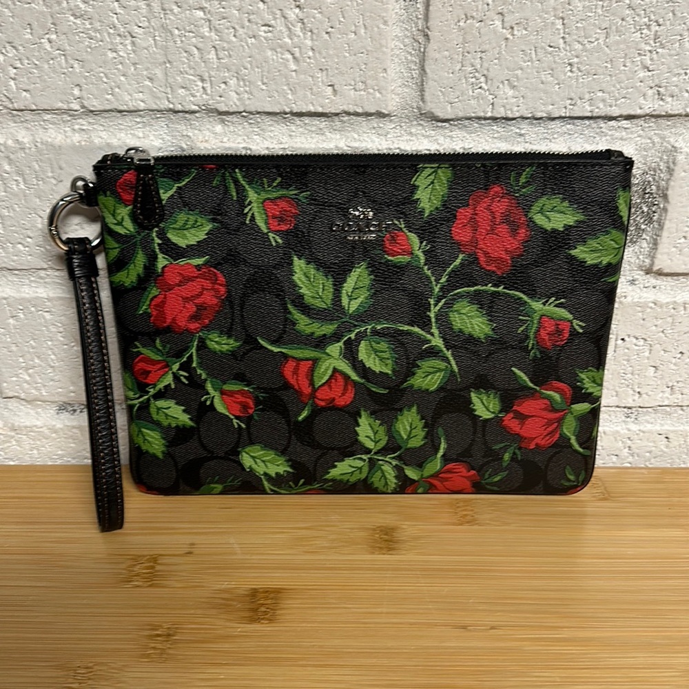 NWT Coach CC911 Pouch Trio In Mix Print (floral rose)